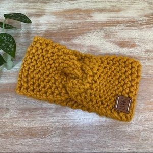 Mustard Knitted Twist Headwrap (item #4)